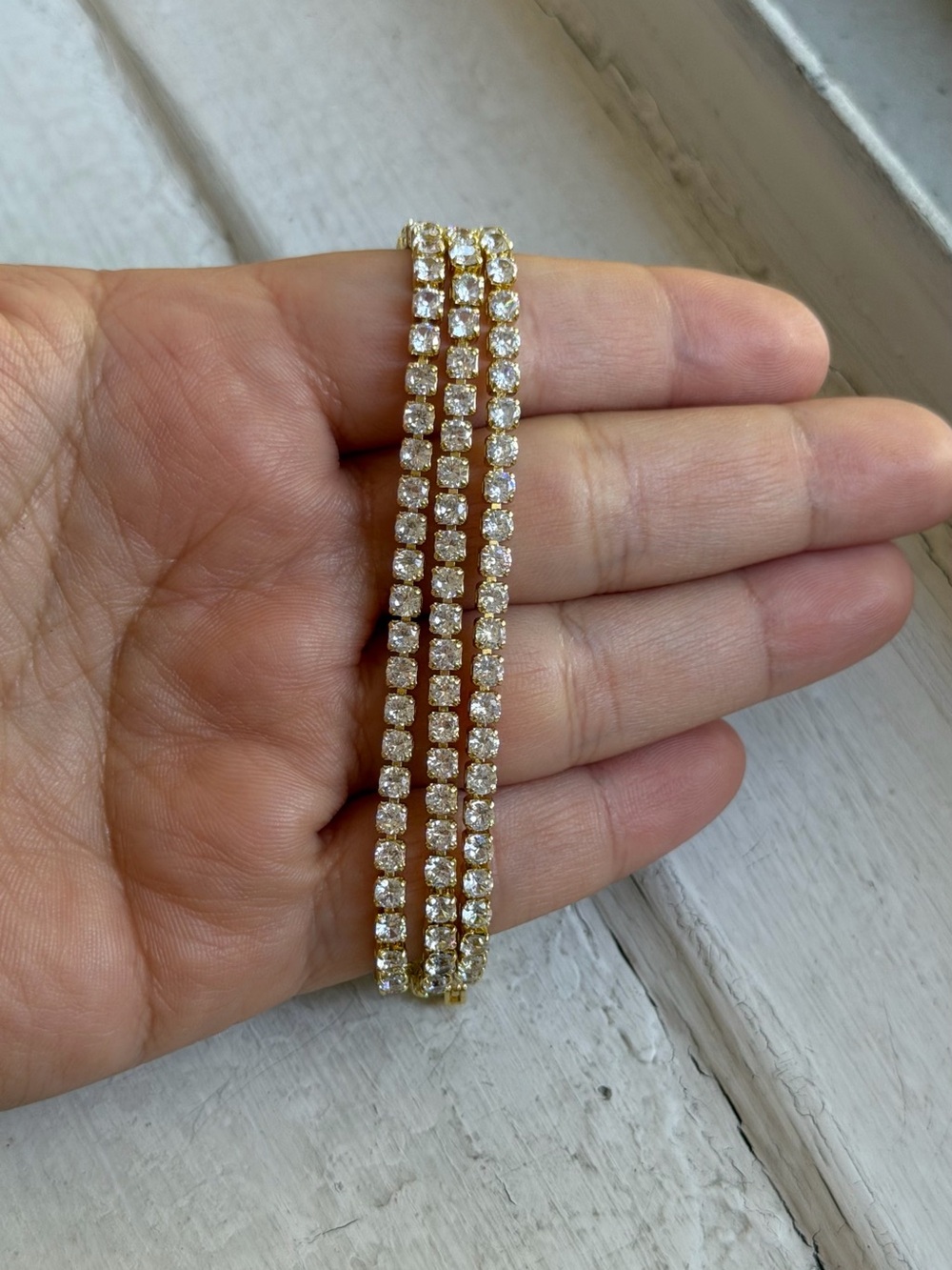 Gold-Tone Marquise Station Bracelet